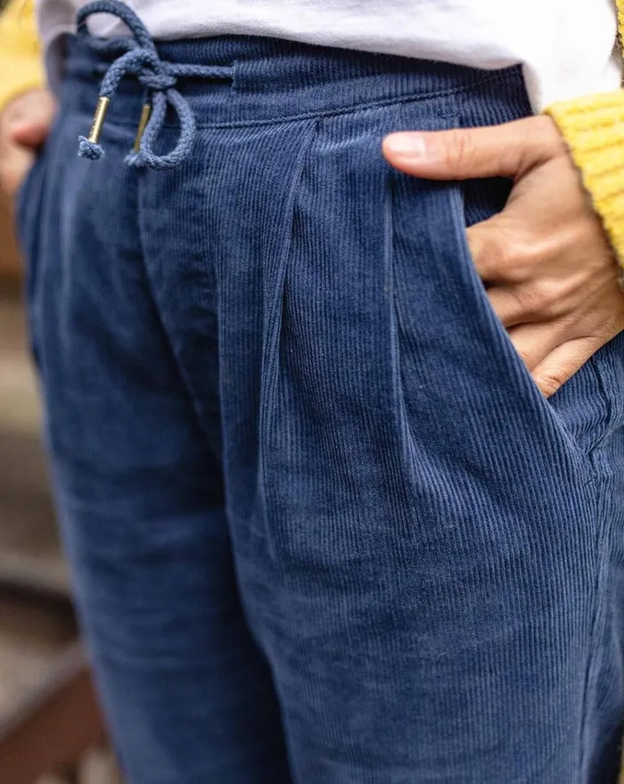 Passenger Bottoms Women Compass Recycled Corduroy Trouser Dark Denim Dark Denim