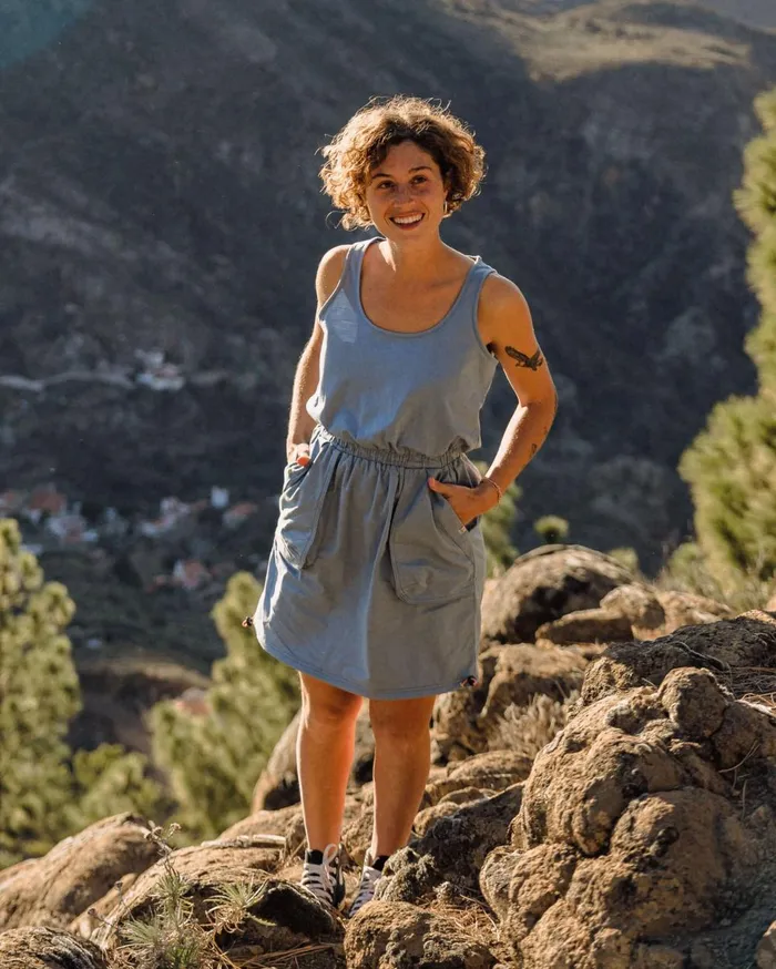 Passenger Bottoms Women Mesmorise Organic Cotton Dress Faded Denim Faded Denim