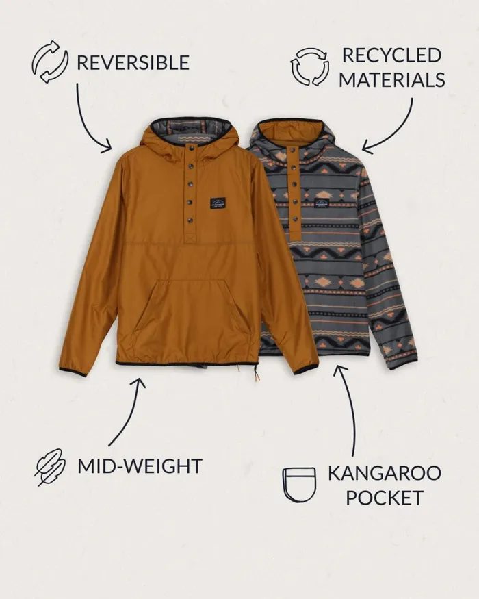 Passenger Jackets Men Journey Recycled Reversible Jacket Golden Brown Golden Brown