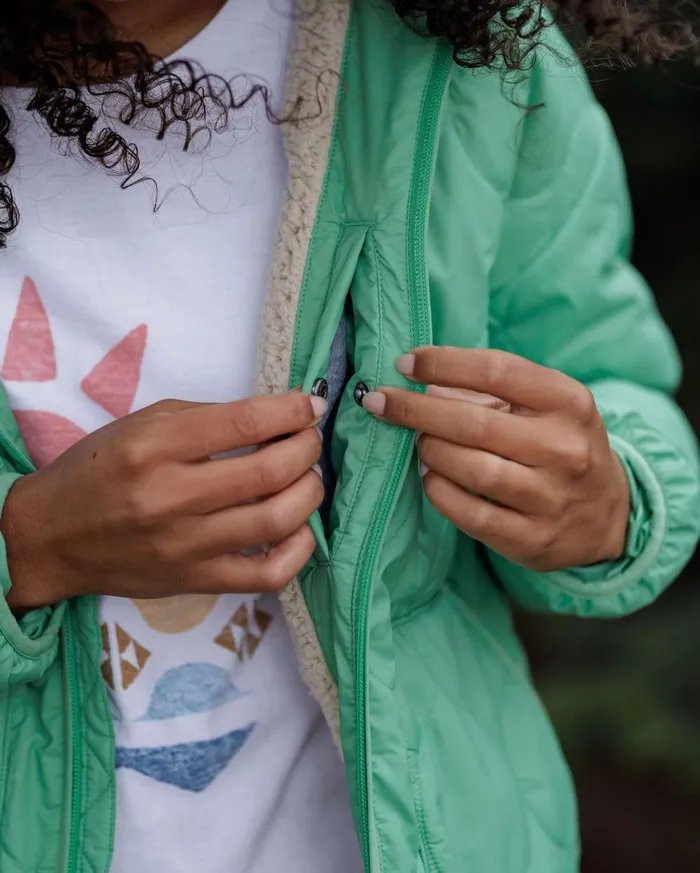 Passenger Jackets Women Earthy Recycled Sherpa Lined Insulated Jacket Green Spruce Green Spruce