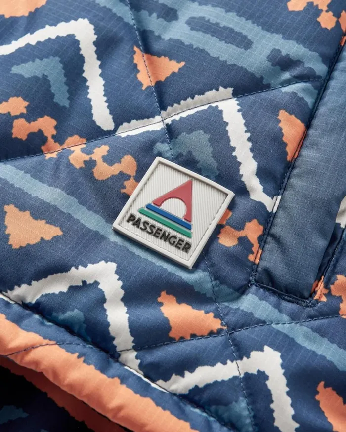 Passenger Jackets Women Ocean Recycled Insulated 12 Zip Jacket Homespun Stripe Navy Homespun Stripe Navy