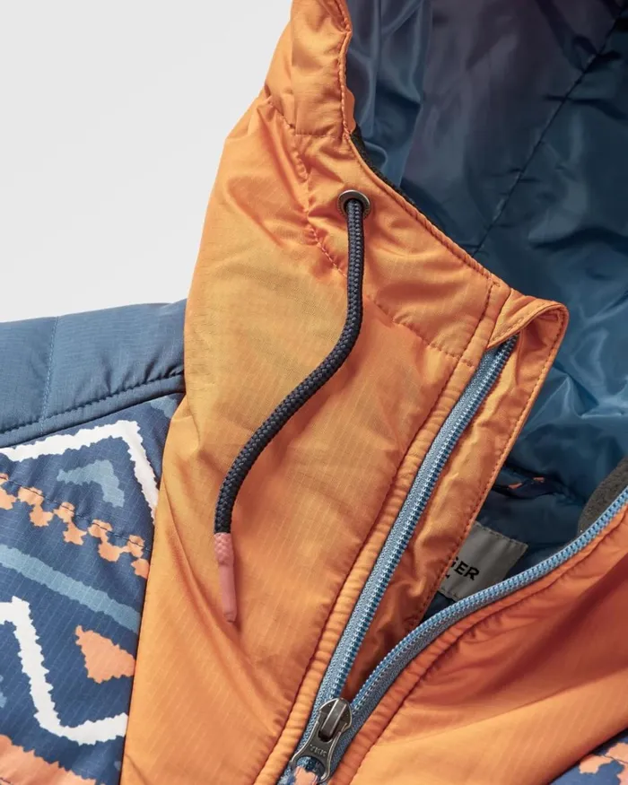 Passenger Jackets Women Ocean Recycled Insulated 12 Zip Jacket Homespun Stripe Navy Homespun Stripe Navy