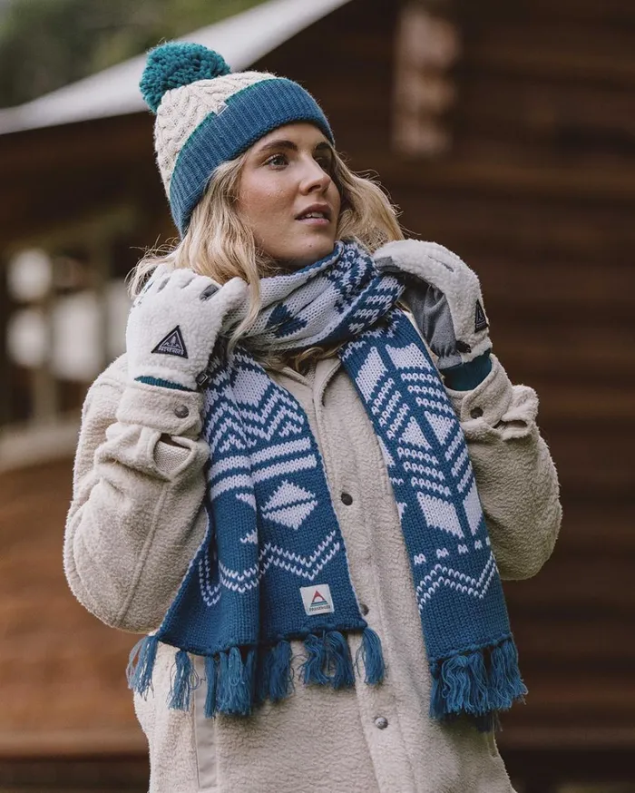Passenger Scarves and Neckwear Women West Coast Recycled Acrylic Scarf Blue Steel Blue Steel