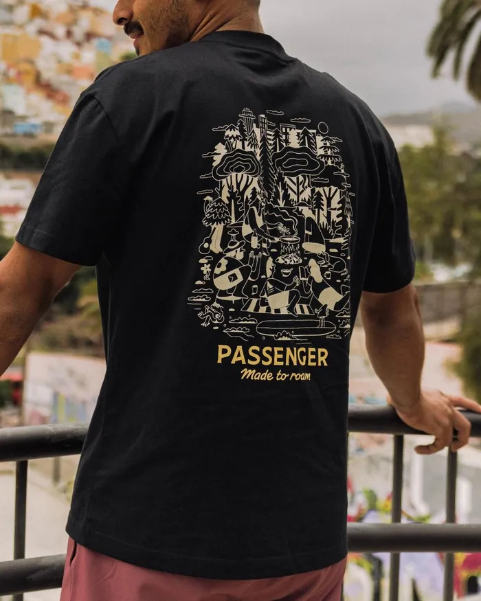 Passenger Tops Men Better Outside Organic Relaxed Fit TShirt Black Black