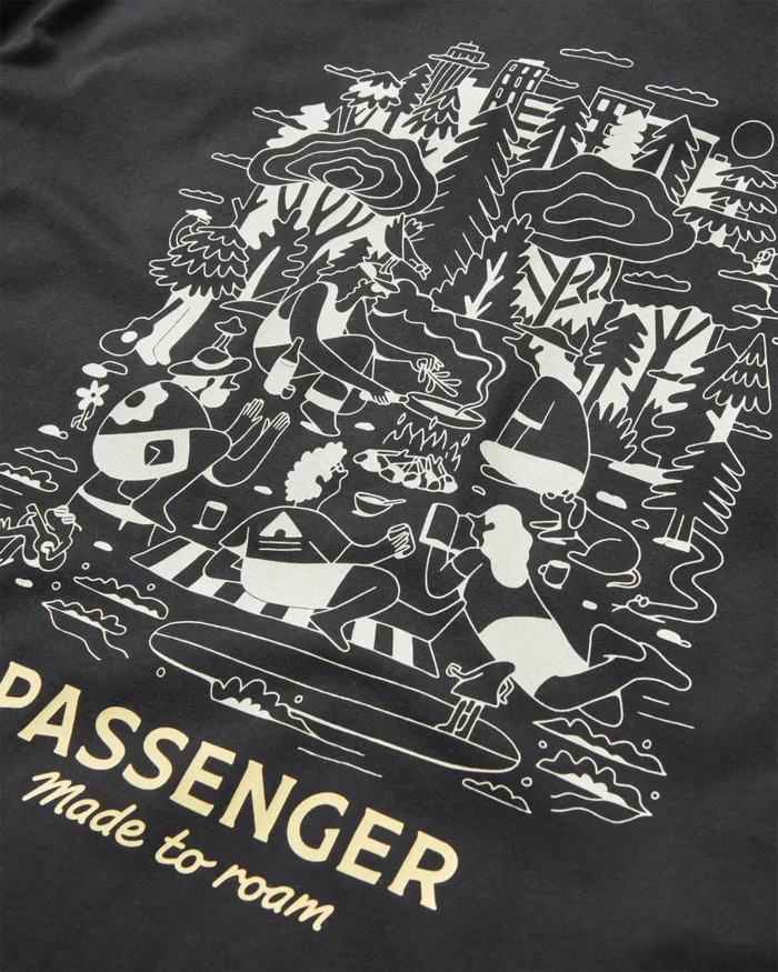 Passenger Tops Men Better Outside Organic Relaxed Fit TShirt Black Black