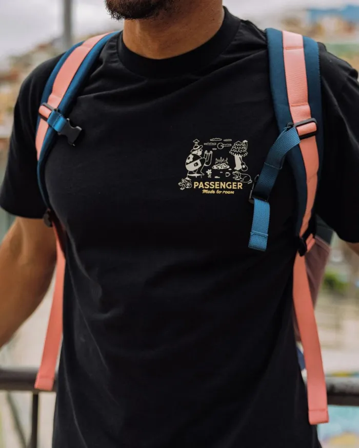 Passenger Tops Men Better Outside Organic Relaxed Fit TShirt Black Black