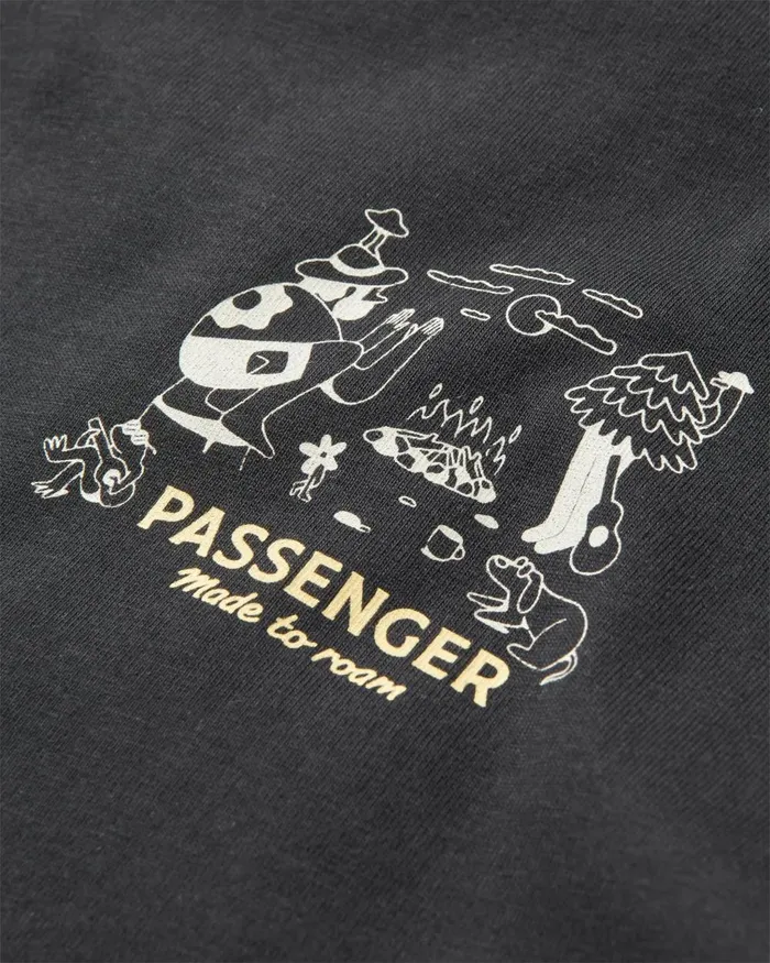 Passenger Tops Men Better Outside Organic Relaxed Fit TShirt Black Black