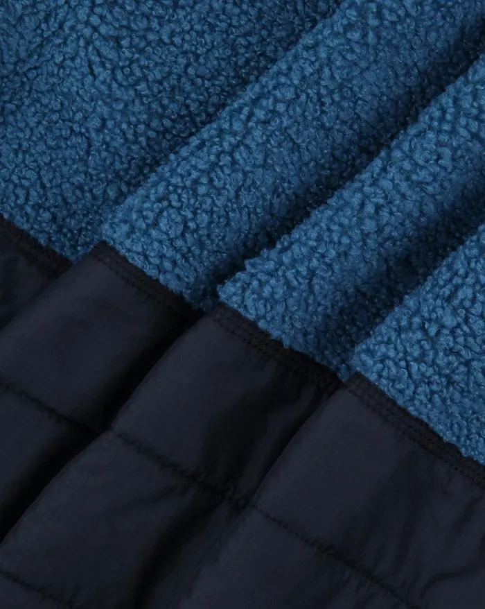 Passenger Tops Men Born Explorer Recycled PolarLined Sherpa Fleece Blue Steel Blue Steel