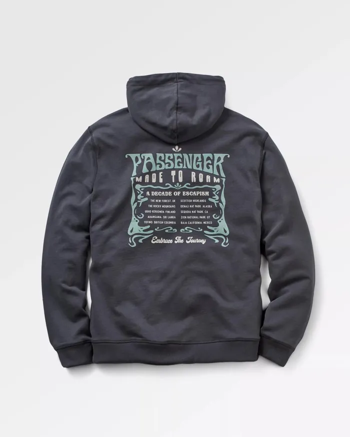 Passenger Tops Men Decade Recycled Cotton Hoodie Black Black