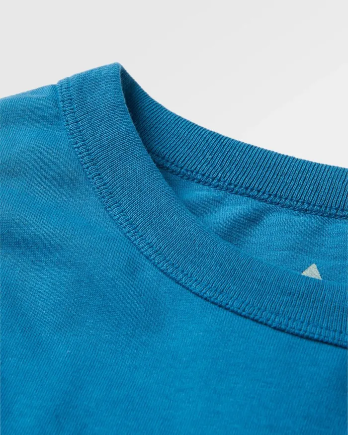 Passenger Tops Men Heritage Recycled Relaxed Fit LS TShirt Blue Steel Blue Steel