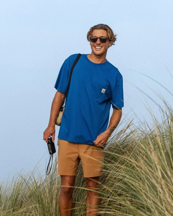 Passenger Tops Men Heritage Recycled Relaxed Fit TShirt True Blue True Blue