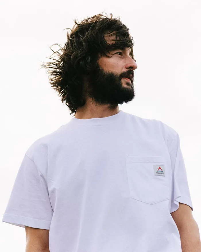 Passenger Tops Men Heritage Recycled Relaxed Fit TShirt White White