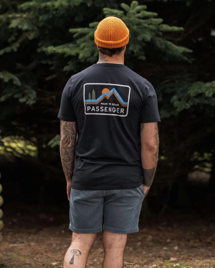 Passenger Tops Men Made To Roam Recycled Cotton TShirt Black Black