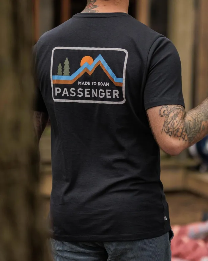 Passenger Tops Men Made To Roam Recycled Cotton TShirt Black Black