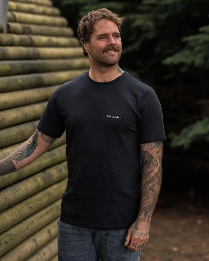 Passenger Tops Men Made To Roam Recycled Cotton TShirt Black Black