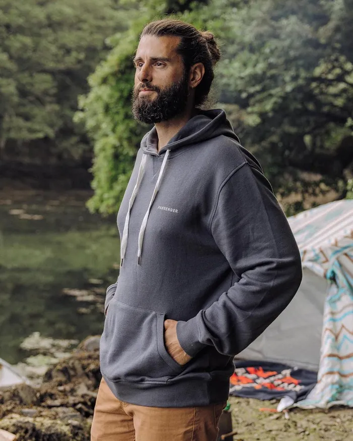 Passenger Tops Men Made To Roam Recycled Hoodie Faded Black Faded Black