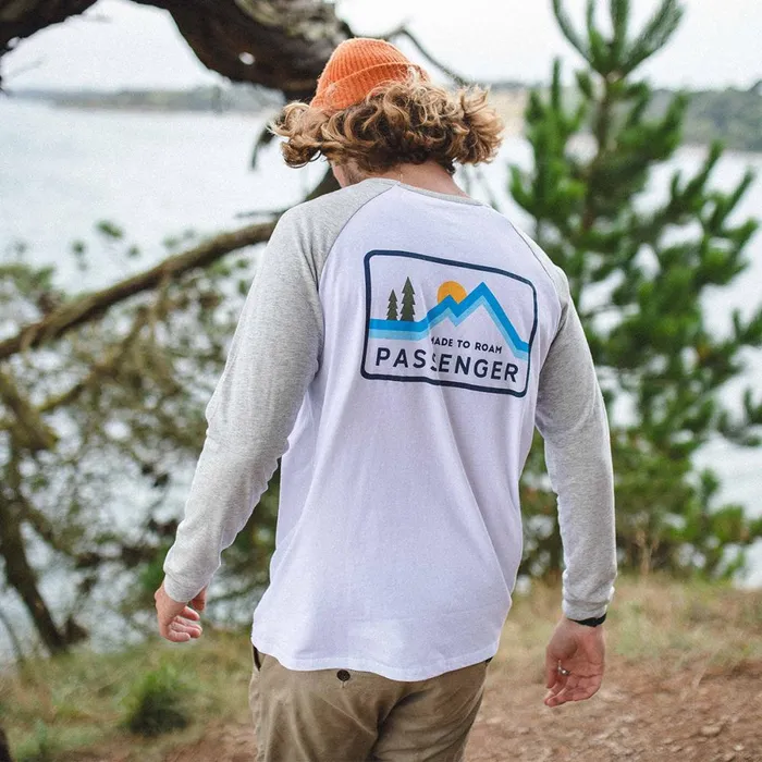 Passenger Tops Men Made To Roam Recycled LS TShirt White White