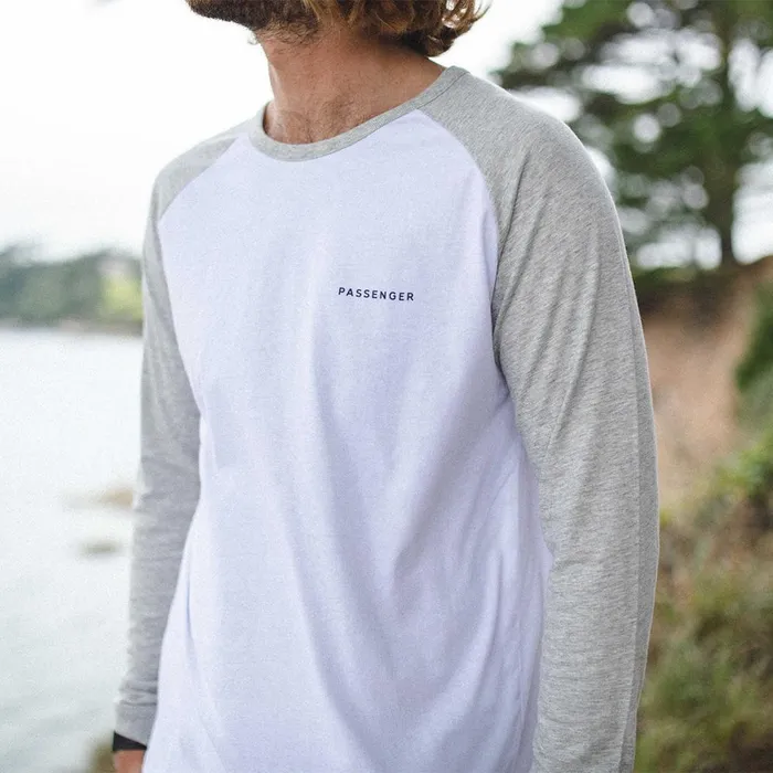 Passenger Tops Men Made To Roam Recycled LS TShirt White White