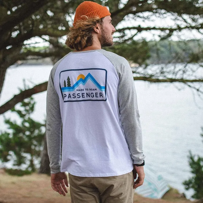 Passenger Tops Men Made To Roam Recycled LS TShirt White White