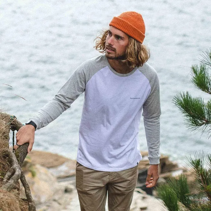 Passenger Tops Men Made To Roam Recycled LS TShirt White White