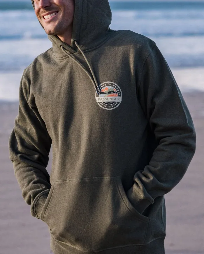 Passenger Tops Men Odyssey Organic Cotton Hoodie Khaki Marl Khaki Marl