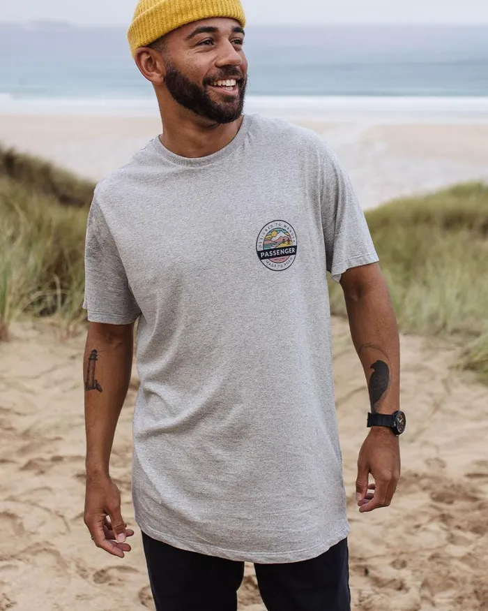 Passenger Tops Men Odyssey Recycled Cotton TShirt Grey Marl Grey Marl