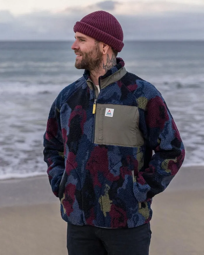 Passenger Tops Men Offroad Recycled Sherpa 12 Zip Fleece Sycamore Pattern Sycamore Pattern Passenger Tops Men Offroad Recycled Sherpa 12 Zip Fleece Sycamore Pattern Sycamore Pattern