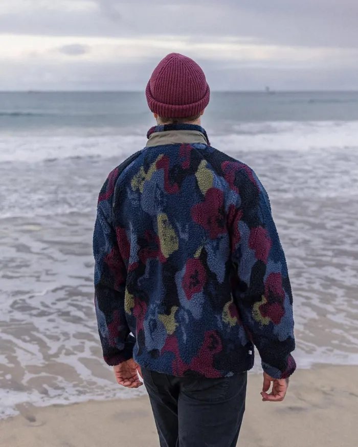 Passenger Tops Men Offroad Recycled Sherpa 12 Zip Fleece Sycamore Pattern Sycamore Pattern