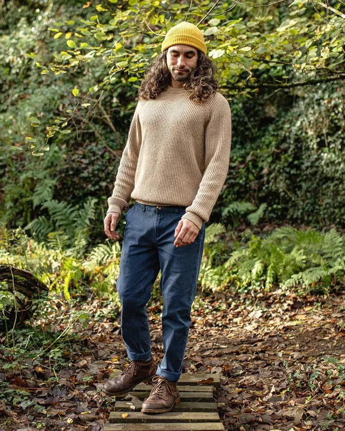 Passenger Tops Men Offshore Recycled Knitted Jumper Sand Sand
