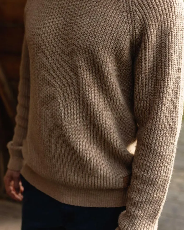 Passenger Tops Men Offshore Recycled Knitted Jumper Sand Sand