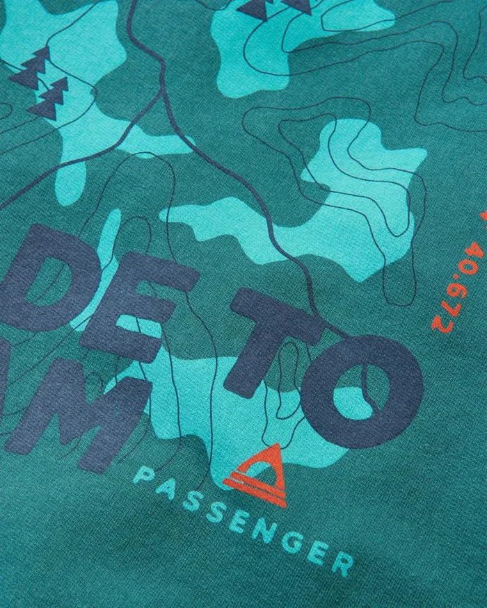 Passenger Tops Men Pace Recycled Cotton Hoodie Deep Ocean Deep Ocean