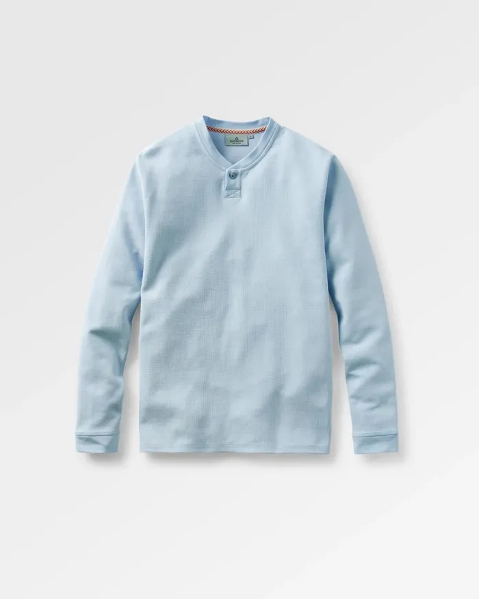 Passenger Tops Men Stream Button Up Henley Pale Blue Pale Blue