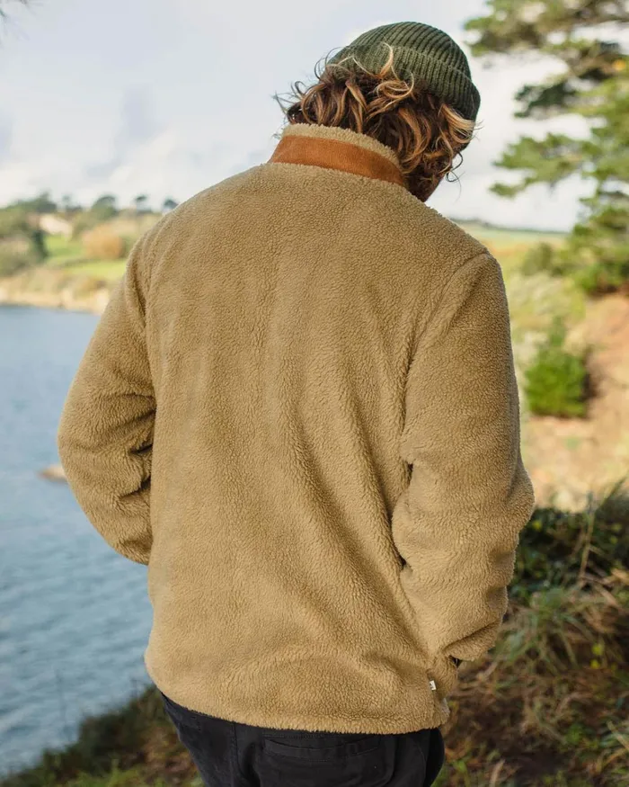 Passenger Tops Men Trekker Recycled DeepPile Sherpa Fleece Biscuit Biscuit