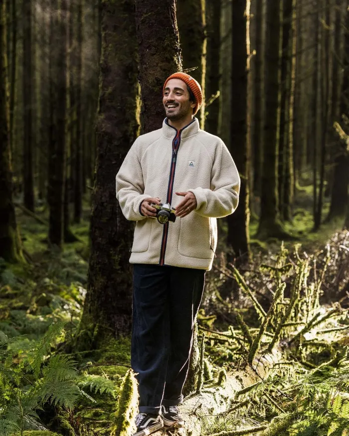 Passenger Tops Men Tripper 20 Full Zip Recycled Sherpa Fleece Oatmeal Oatmeal