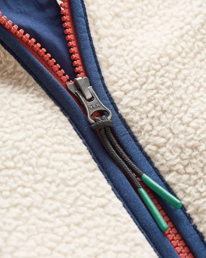 Passenger Tops Men Tripper 20 Full Zip Recycled Sherpa Fleece Oatmeal Oatmeal