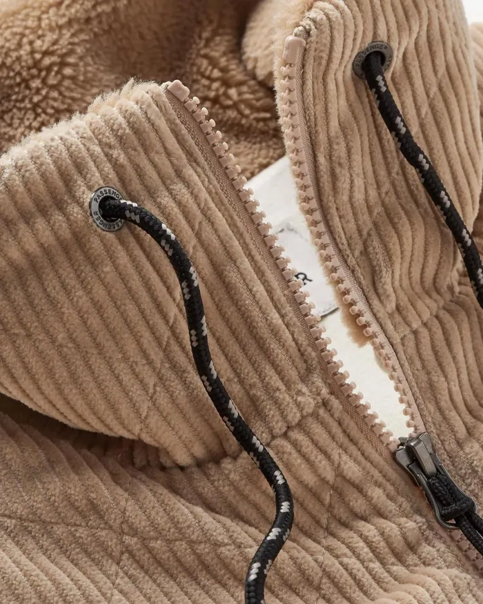 Passenger Tops Women Awaken Recycled DeepPile Sherpa Fleece Biscuit Biscuit