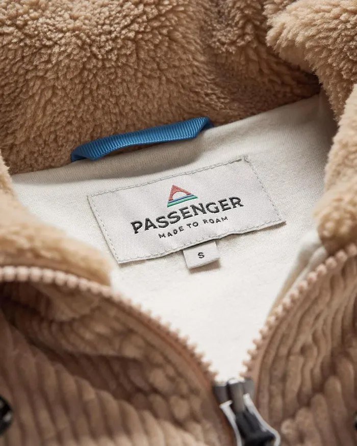 Passenger Tops Women Awaken Recycled DeepPile Sherpa Fleece Biscuit Biscuit