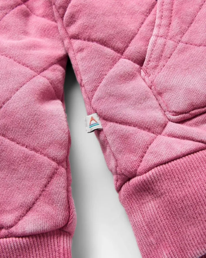 Passenger Tops Women Clementine Recycled Quilted Popper Up Hoodie Mauve Haze Mauve Haze