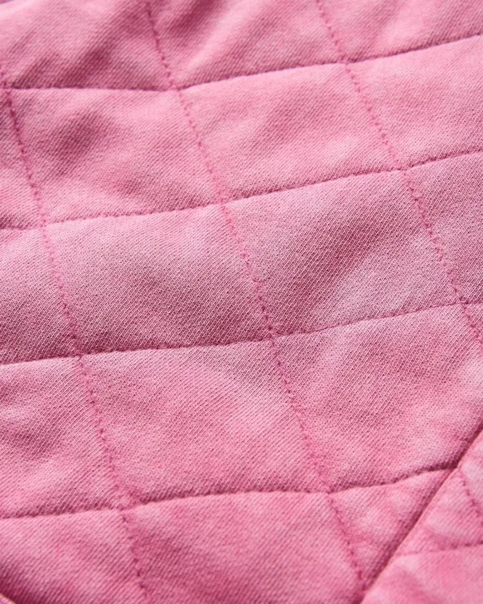 Passenger Tops Women Clementine Recycled Quilted Popper Up Hoodie Mauve Haze Mauve Haze