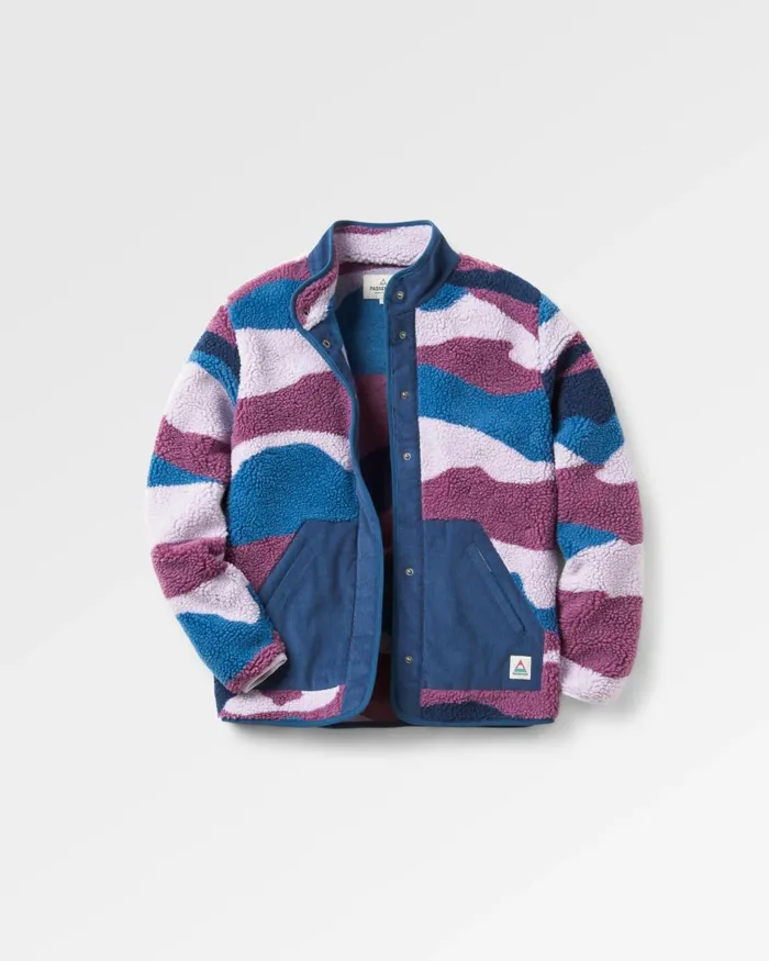 Passenger Tops Women Clover Recycled DeepPile Sherpa Fleece Scenic Berry Scenic Berry