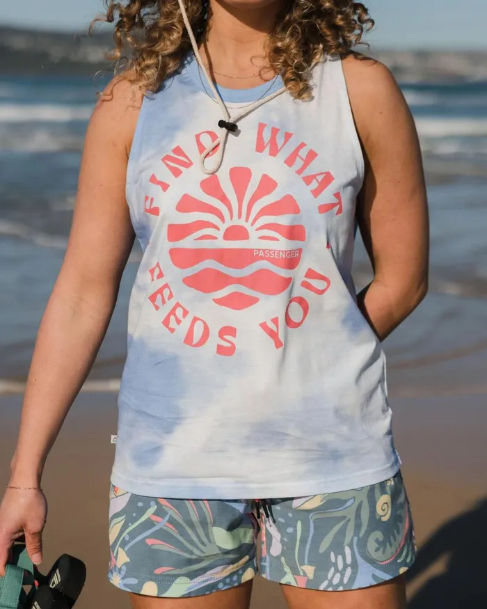Passenger Tops Women Discovery Vest Tie Dye Cornflower Tie Dye Cornflower