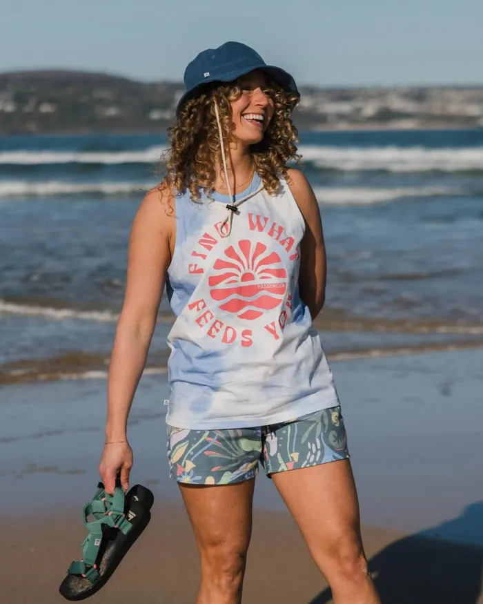 Passenger Tops Women Discovery Vest Tie Dye Cornflower Tie Dye Cornflower
