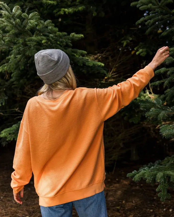 Passenger Tops Women Fauna Organic Cotton Textured Sweatshirt Apricot Apricot