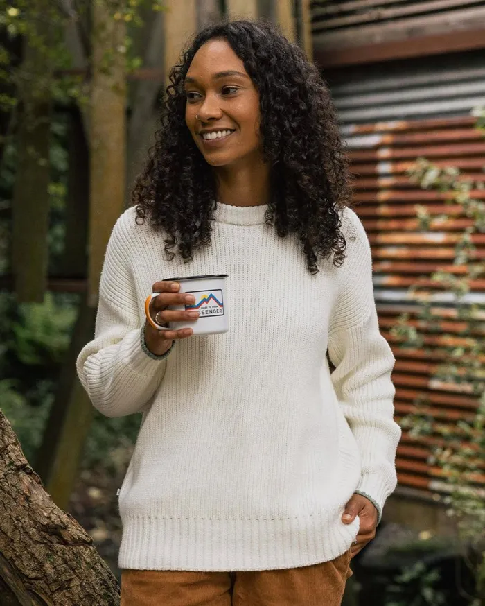 Passenger Tops Women Gondwana Classic Knitted Jumper Off White Off White
