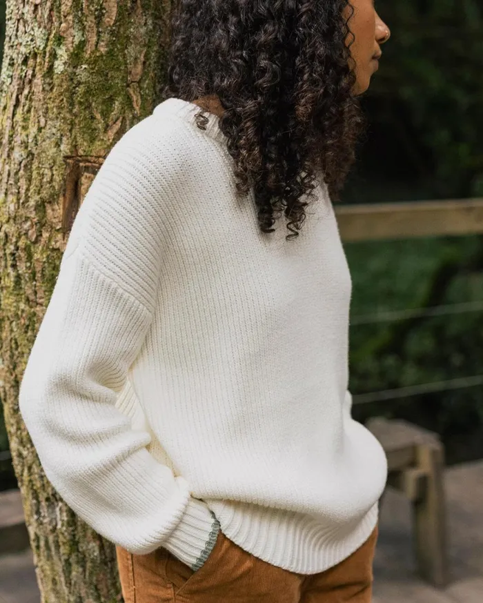 Passenger Tops Women Gondwana Classic Knitted Jumper Off White Off White
