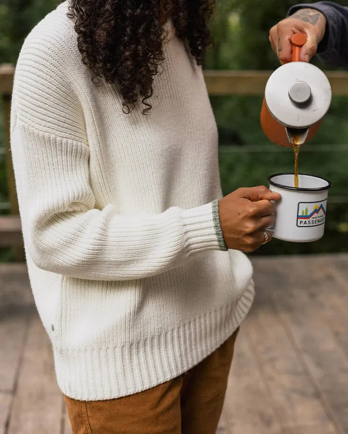 Passenger Tops Women Gondwana Classic Knitted Jumper Off White Off White
