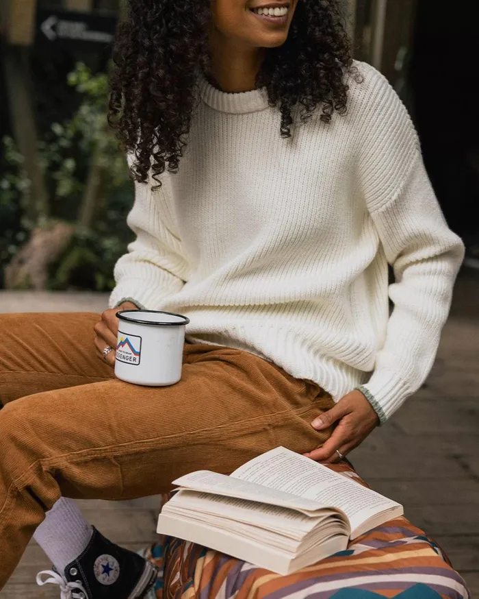 Passenger Tops Women Gondwana Classic Knitted Jumper Off White Off White