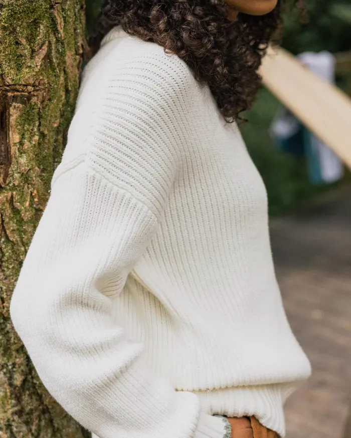 Passenger Tops Women Gondwana Classic Knitted Jumper Off White Off White
