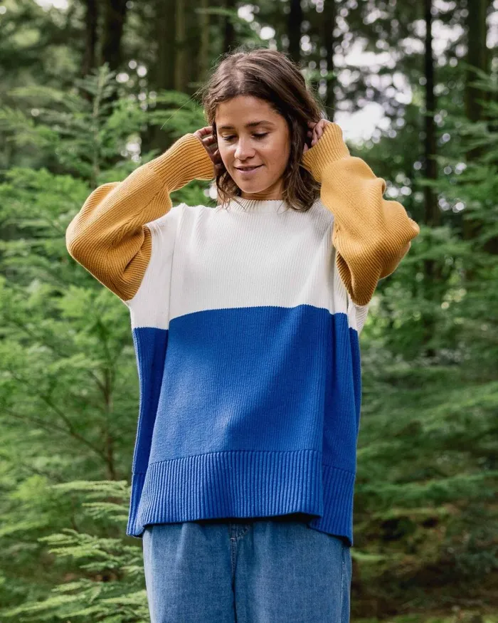 Passenger Tops Women Gondwana Organic Oversized Knitted Jumper True Blue True Blue