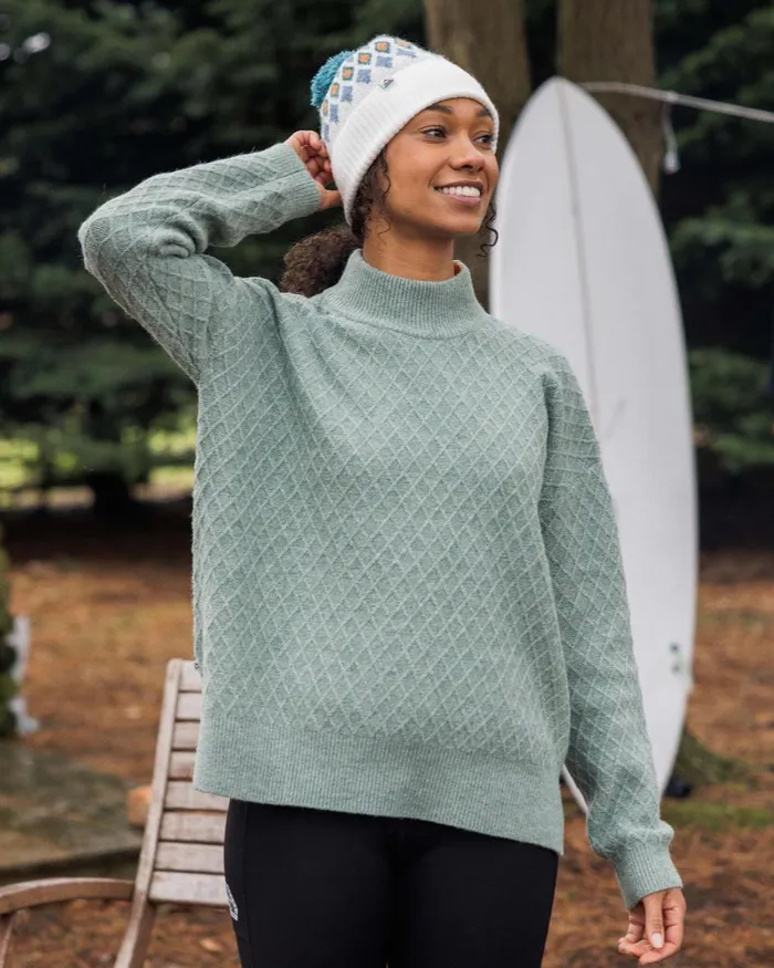 Passenger Tops Women Hinterland Recycled Knitted Jumper Pistachio Pistachio